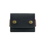 MESSCOLLECTION Hakiki Deri Kartlık, Kredi Kartı Cüzdanı, El Yapımı Minimal, Erkek & Kadın Minimalist Kartlık, Küçük Kartvizitlik, Hediyelik Ürün Şık Para ve Kartlık çç (Siyah)