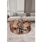 Messer Yin Yang Unıty Serenıty Orta Sehpa 3 Lü Madran Ceviz-90 Cm