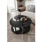 Messer Yin Yang Unıty Serenıty Orta Sehpa 3 Lü Siyah 70Cm