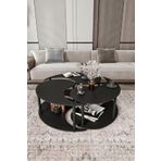 Messer Yin Yang Unıty Serenıty Orta Sehpa 3 Lü Siyah-90 Cm
