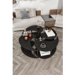 Messer Yin Yang Unıty Serenıty Orta Sehpa 4 Lü Siyah-100 Cm