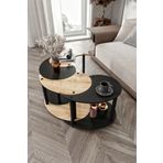 Messer Yin Yang Unıty Serenıty Orta Sehpa 4 Lü Siyah Meşe 70 Cm