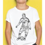 Messi Tişört Boyama Seti – Çocuk Full Set Fırçalı, Kreatif Elbise Tasarım Oyunu, 3+ Yaş - Beyaz