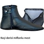 Mest - Keçi Derisi Fermuarlı Miflonlu Mest - 41 Numara - Siyah