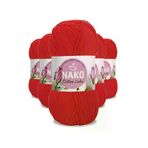 Mestore ME6102459184417XM 5 Adet Cotton Lüks Yelek Tunik Kazak Bluz Hırka İpi Yünü Kırmızı 97573
