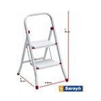 Mestore Saraylı Pratik Metal Merdiven Beyaz 2 Basamaklı - 8695849009554