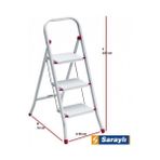 Mestore Saraylı Pratik Metal Merdiven Beyaz 3 Basamaklı - 8695849009561