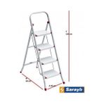 Mestore Saraylı Pratik Metal Merdiven Beyaz 4 Basamaklı - 8695849009578