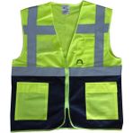 Mestore Yönetici Ikaz Yeleği Sarı/lacivert L Beden - 9996670025973
