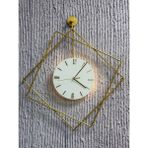 Meta Quartz Aksesuar Ferrero GOLD-BEYAZ Camlı Metal Kırılmaz Duvar Saati - Gold - Beyaz