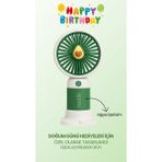 Metaforce Kişiye Özel Isimli Mini Fan Soğutucu Vantilatör Kişiselleştirilmiş Hediyelik Şarjlı Mini Fan - Yeşil