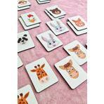 metafortoys Ahşap İkonik Hayvanlar Eşleştirme Oyunu Zeka Kartları Okul Öncesi Eğitim Materyali