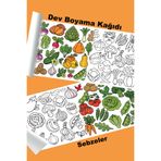 metafortoys Sebzeler Dev Boyama Kağıdı 2.5 metre x 62 cm Kağıt Aktivite Rulosu