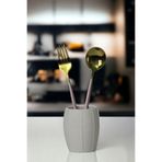 Metafox Tezgah Kaşıklık Modern Tezgah Üstü Kaşıklık Dekoratif Dik Kaşıklık Beyaz Renk Model 13