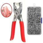 Metal 200 Pcs Çıtçıt Pense Seti Makinesi Bebek Elbise Çıtçıt Montaj Seti