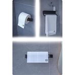 Metal 3’lü Set | Tuvalet Kağıtlık + Havlu Askısı + Kağıt Havluluk – Askı & Raf Kullanım, Uzun Ömürlü
