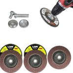 Metal Ahşap Flap Disk ZIMPARA115MM Set Matkap Aparatı 6 Parça
