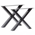 Metal Ahşap Ve Kütük X Masa Ayağı 30mm X 50mm Profil 2 Li Set