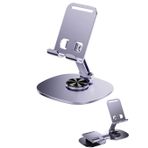 Metal Alüminyum 360 Derece Dönebilen Yk Design Masa Üstü Telefon Tutucu, Yüksekliği Ayarlanabilir, Profosyonel Kullanıma Uygun, Darbelere Dayanıklı, Tüm Telefonlara Uyumludur