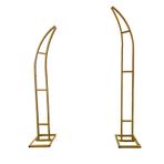 Metal Ay Şekli Düğün Kemeri StandOutdoor/Kapalı Tören Dekoru Tırmanma Bitkileri Doğum Günü Partileri için 3 Renk (Altın 1.5+1.8M)