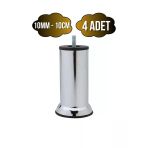 Metal Ayak Vidalı Pasolu Mobilya Yatak Koltuk Baza Ayağı(Metal)(10Cm - 12Cm)(Krom)(10Mm)(Vidalı) Krom 10Cm 10Cm - 4 Adet