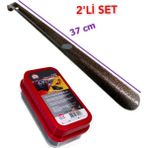 Metal Ayakkabı Çekeceği Kerata (37 Cm) ve Parlatıcı Sünger