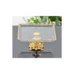 METAL AYAKLI GOLD DETAYLI PAŞABAHÇE MADLEN SUNUM SERVİS TABAĞI