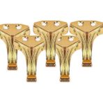 Metal Aysak Epoksi Tepsi Tesbih Kutusu ve Aksesuar Ürünleri Için Mini Ayak 10 Lü 2,5 cm Gold - Standart