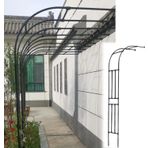 Metal Bahçe Kemeri Galvanizli Tel Örgü Bahçenizde Güzellik ve Destek için Pembe Yarım Kemer (Boyut: 220 x 240 cm / 7,2 x 7,9 ft Renk: Siyah)