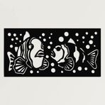 Metal Balık Dekoru, Metal Duvar Dekoru, Ev Dekorasyonu, Metal Tabela, Deniz Duvar Dekoru, Balık Tabelası, Metal Duvar Sanatı (24" G x 12" Y / 60x30 cm)