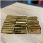 Metal Baskılı Mıknatıslı Yaka Isimliği - Gold - 7X3,5 CM