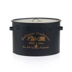 Metal Bölmeli Patates Soğan Kovası - Siyah - 18 Lt