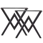 Metal Büyük Ahşap Ve Kütük Karo Masa Ayağı 40mm X 80mm Profil 2 Li Set