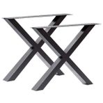 Metal Büyük Ahşap ve Kütük X Masa Ayağı 40mm X 80mm Profil 2 li Set