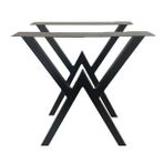 Metal Büyük Vakko Ahşap Ve Kütük Masa Ayağı 40mm X 80mm Profil 2 Li Set