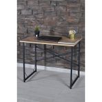 Metal Çalışma Masası Ofis Bilgisayar Laptop Masası - Ceviz - Y: 73 cm D: 60 cm G: 90 cm