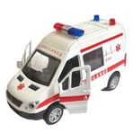 Metal Çek-Bırak Işıklı Sesli Kapıları Açılır Kapanır Kurtarma Aracı 12cm