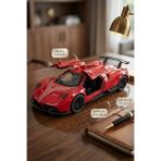 Metal Çek Bırak Oyuncak Araba Pagani Huayra Model 12cm Kapıları Açılan Spor Araba Diecast