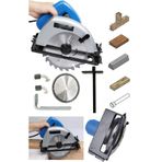 Metal Çift Dişli Sistem Bakır Motor Ahşap Sunta Kesme Daire Testere Makinesi 4200 Watt 185 mm
