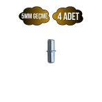 Metal Çift Taraflı 5Mm Geçme Raf Pimi Dolap Raf Altı Pimi(5Mm)(Metal) Krom Krom - 4 Adet