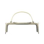 Metal cüzdan rafı, eski eğimli öpücük 22CM Dikdörtgen Kabartma Vintage Saplı Çerçeve Çantalar İçin Bayan Metal Çanta Çerçeve Tokalı Çanta DIY Çanta Aksesuarları Çanta Yapımı İçin(22cm Cinnamon)
