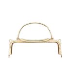 Metal cüzdan rafı, eski eğimli öpücük 22CM Dikdörtgen Kabartma Vintage Saplı Çerçeve Çantalar İçin Bayan Metal Çanta Çerçeve Tokalı Çanta DIY Çanta Aksesuarları Çanta Yapımı İçin(22cm Lightgold)