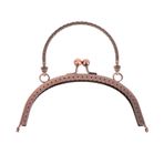 Metal cüzdan rafı, eski eğimli öpücük Kendin Yap Vintage Şık Kadın Çantası Çerçevesi El Çantası Tokası Saplı Knurling Bronz Donanım Aksesuarları Çanta Yapımı İçin(16.5cm D)