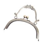 Metal cüzdan rafı, eski eğimli öpücük Kendin Yap Vintage Şık Kadın Çantası Çerçevesi El Çantası Tokası Saplı Knurling Bronz Donanım Aksesuarları Çanta Yapımı İçin(16.5cm)