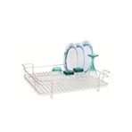 Metal Damla Bulaşıklık Gri 46x38x12 cm Paslanmaz Krom Kaplama, 5DDAMLATBKLIK