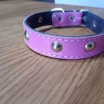Metal Detaylı Aksesuarlı Deri Köpek Tasma (lila)
