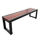 Metal dış mekan bahçe bankı, 2-3 kişilik Loveseat teras sandalyesi, arkalıklı, dayanıklı galvanizli çerçeve ve masif ahşap çıtalar, avlu, veranda, çim ve oturma için mükemmel.