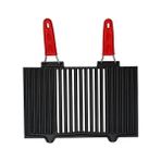 Metal Döküm Mangal Izgarası, Çift Silikon Kulplu, 40 x 25 x 0.7 cm - Option-1 - --