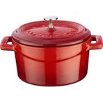 Metal Döküm Mini Tencere, 10 Cm, 0.35 L Hacim, Kırmızı
