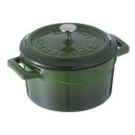 Metal Döküm Mini Tencere, 10 cm, 0.35 L Hacim, Yeşil